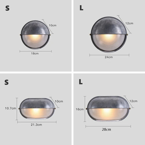 Industrial retro waterproof LED wall light for outdoor and garden - vue 7 sur 20