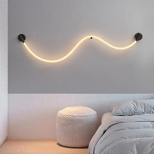 Minimalist luxury flexible artistic silicone LED lamp - vue 5 sur 10