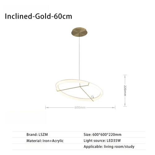 Nordic design decorative LED acrylic pendant chandelier - vue 13 sur 18