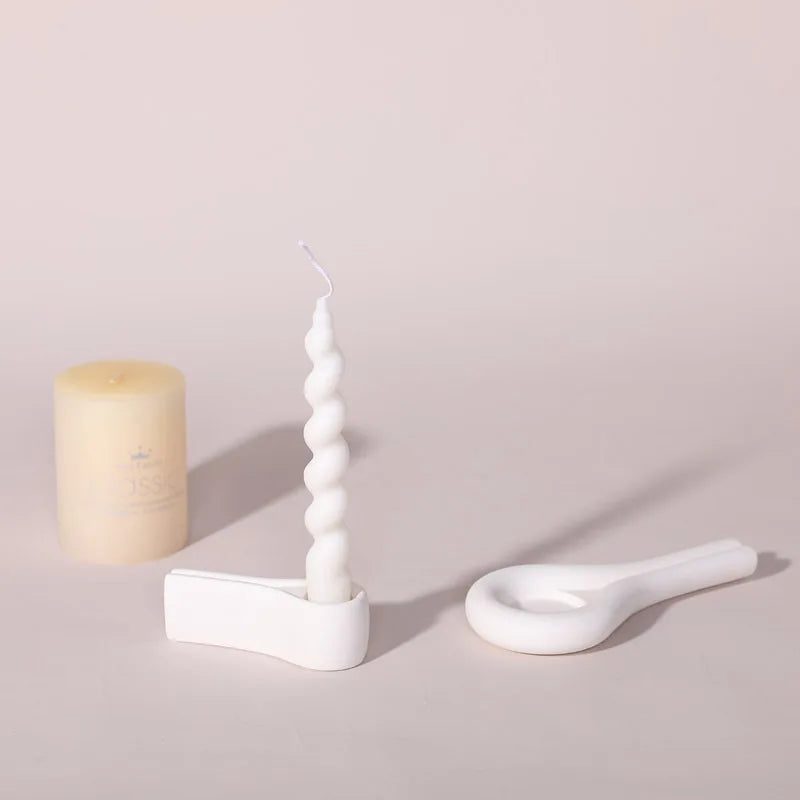 Nordic ceramic candlestick holder elegant decoration for weddings and living rooms
