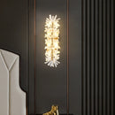 Modern LED crystal and gold metal wall light