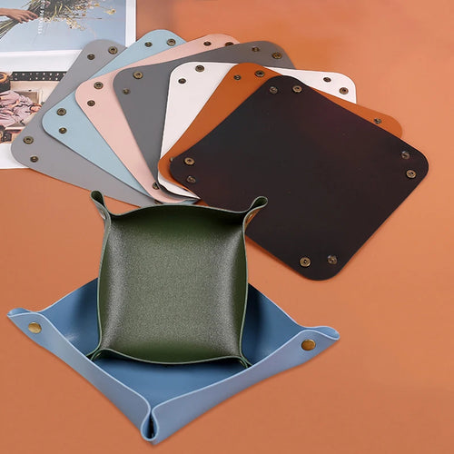 Nordic leather storage tray versatile desk organiser - vue 6 sur 16
