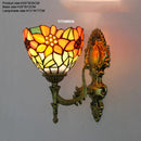 Turkish flower wall light with decorative baroque glass lampshade