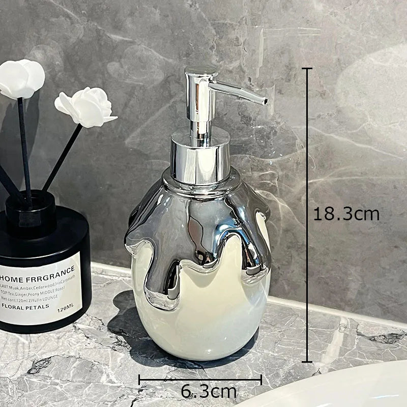 gold ceramic soap dispenser for bathroom