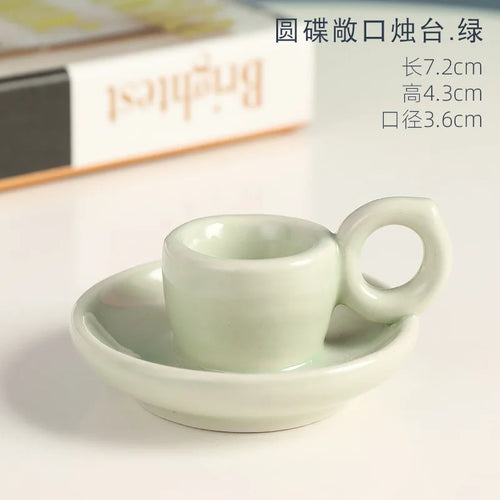 Nordic ceramic candle holder for elegant home décor