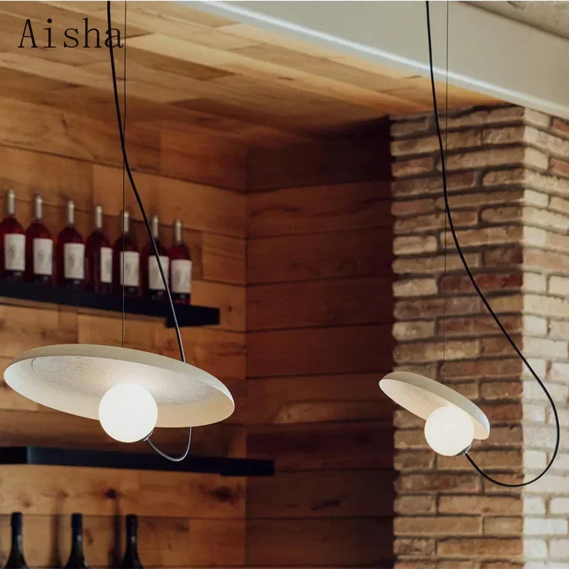 Nordic design wrought iron decorative pendant light - vue 3 sur 9