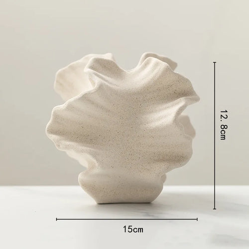 ceramic vase with geometric patterns for floral decoration