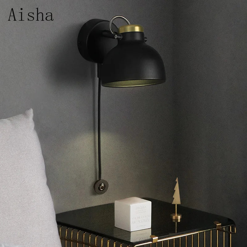 Minimalist wall light with infinite dimming for indoor use