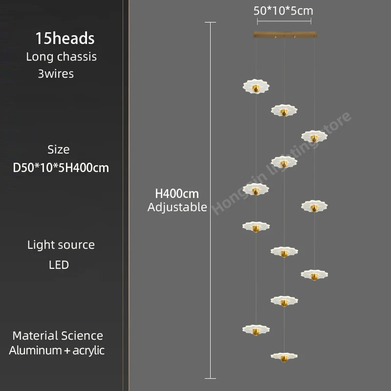 Modern LED chandelier for elegant and contemporary interiors