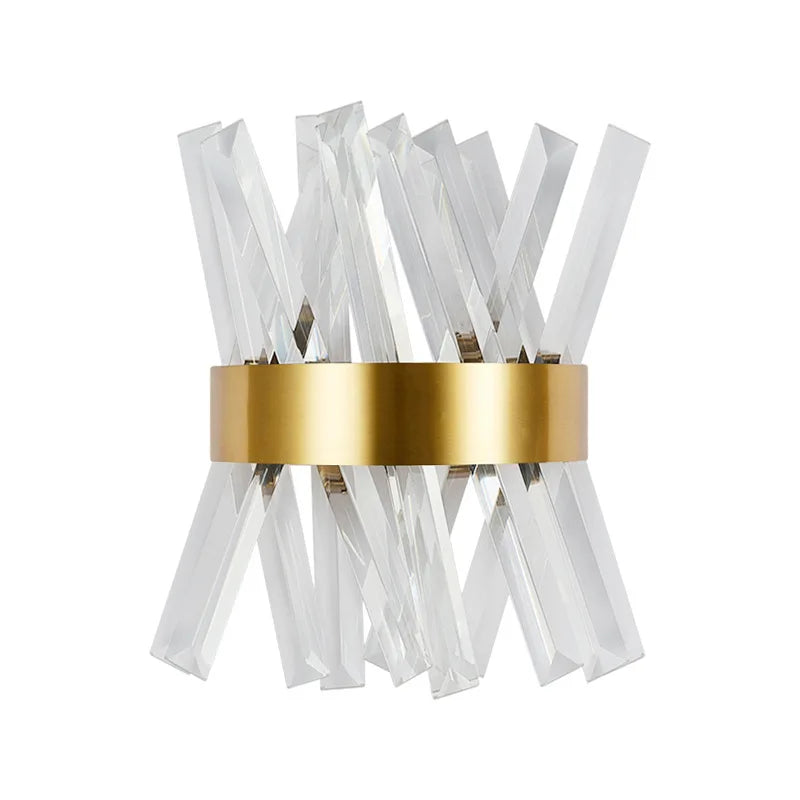 Modern crystal wall light for decorative indoor lighting - vue 4 sur 6