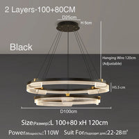 Modern minimalist LED chandelier for home decoration and lighting