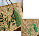 traditional handmade embroidered basket with tea gift box