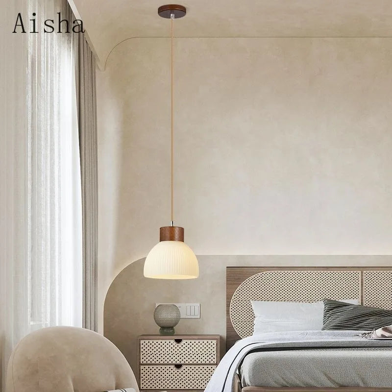 Japanese three-head pendant light for restaurant and bar - vue 3 sur 10