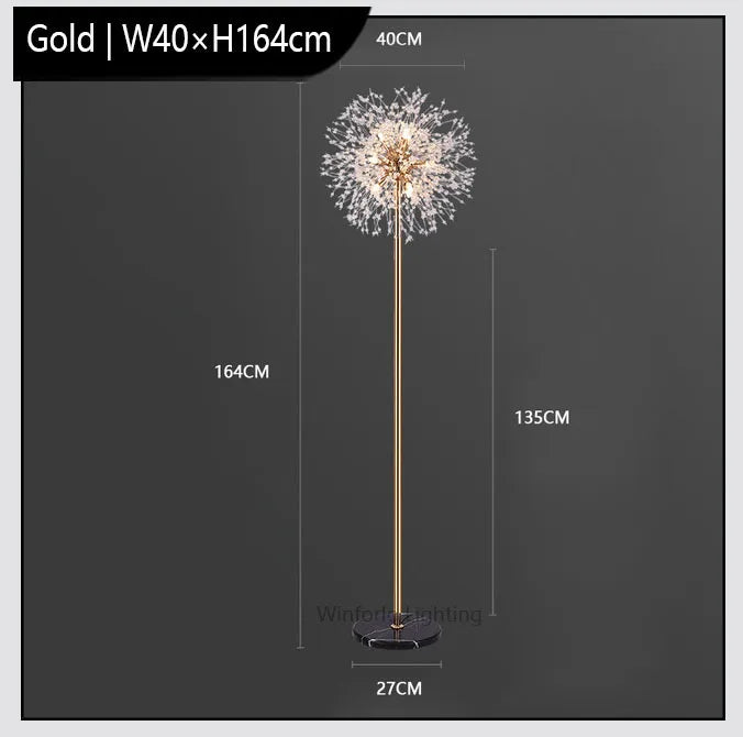 Luxury LED dandelion floor lamp Winfordo - vue 10 sur 10