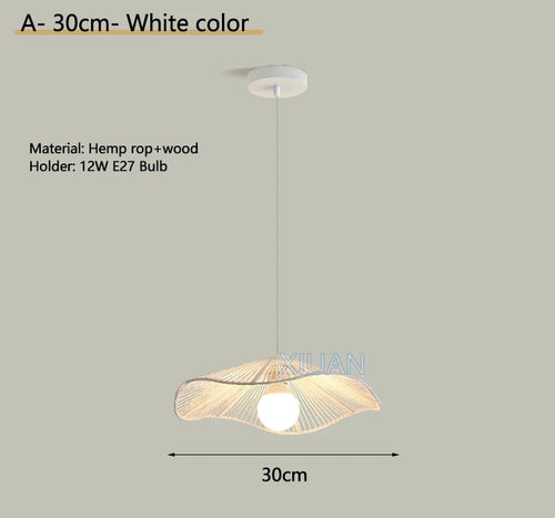 Wabi-sabi hemp rope pendant chandelier - vue 20 sur 24