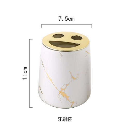 ceramic bathroom set with elegant accessories - vue 22 sur 22