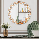 Modern decorative wall mirror with elegant sunburst design