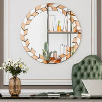 Modern decorative wall mirror with elegant sunburst design