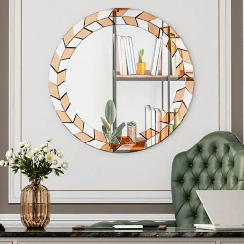 Modern decorative wall mirror with elegant sunburst design