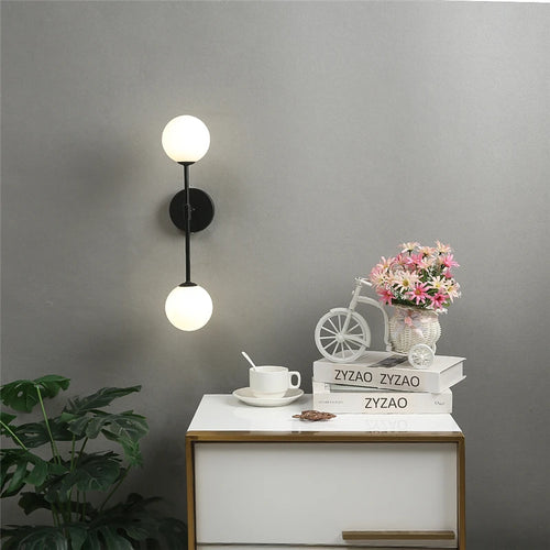 Post-modern simple gold glass LED wall light - vue 5 sur 10