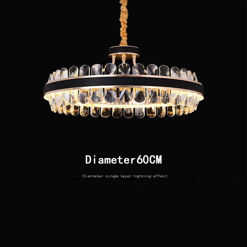Modern crystal LED chandelier Winfordo for interior decoration