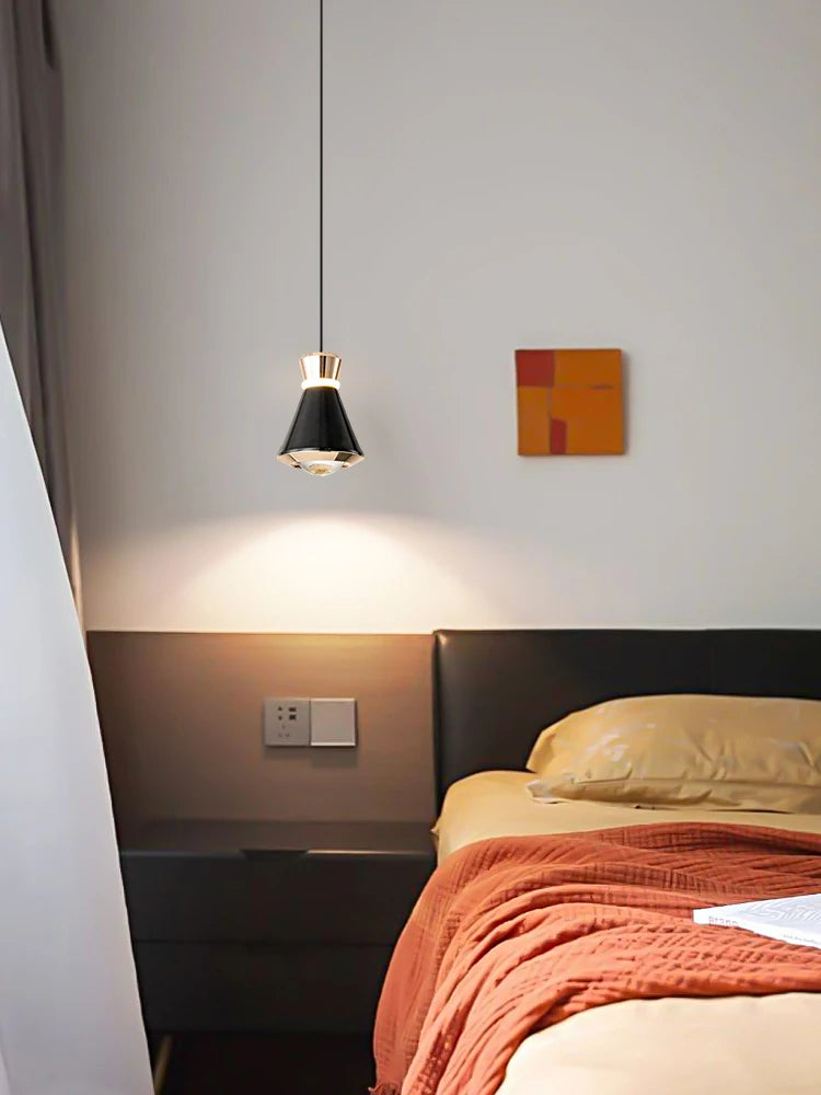 Postmodern bedside lamp with designer lighting for interior decor - vue 5 sur 12