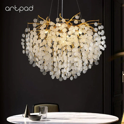 lustre en cristal moderne design pour intérieur élégant - vue 4 sur 10