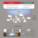 Luxury crystal aurora borealis LED chandelier ceiling pendant