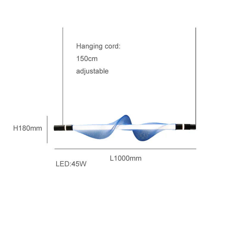 Artistic LED chandelier modern design decorative pendant lighting - vue 13 sur 18