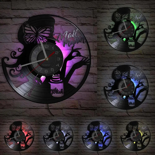 vinyl wall clock for nail and beauty salon - vue 29 sur 31