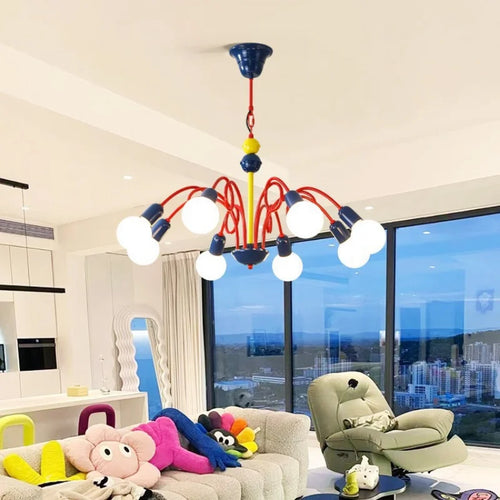 Memphis vintage pendant lamp medieval fruit chandelier - vue 4 sur 10