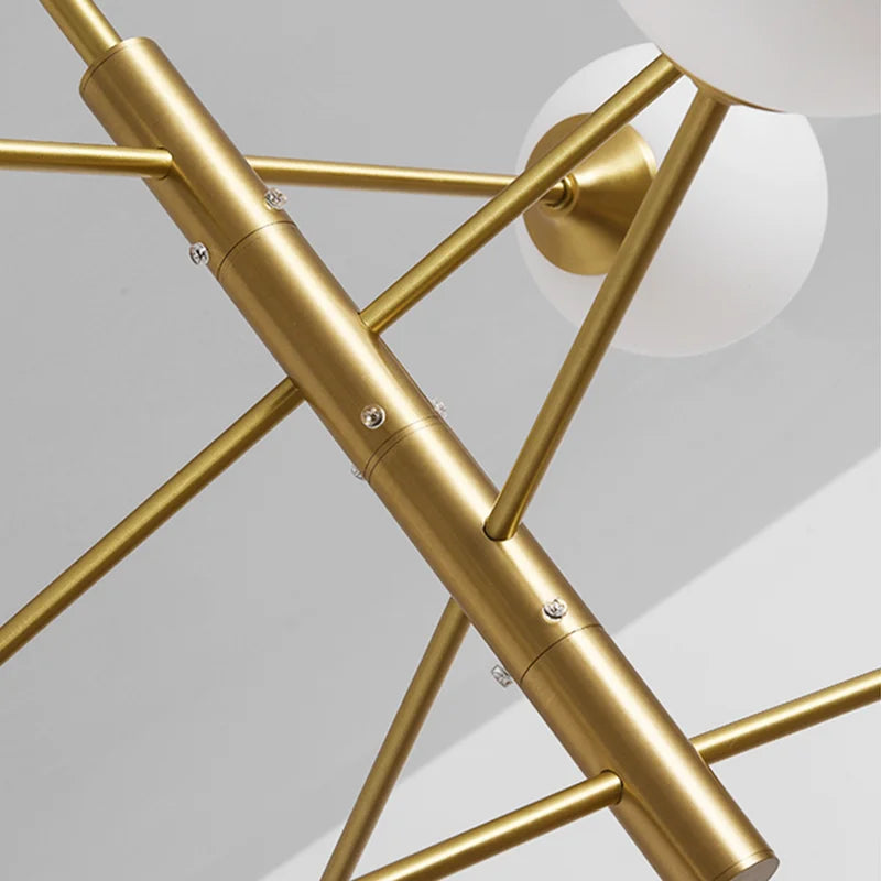 Modern glass pendant light in minimalist Nordic style for indoor decoration - vue 6 sur 9