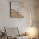 Retro LED pendant chandelier with vintage natural stone
