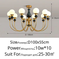 Nordic glass chandelier for a romantic and cosy interior