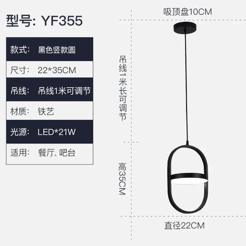 Modern metal pendant light for bar, restaurant and shop - vue 14 sur 14