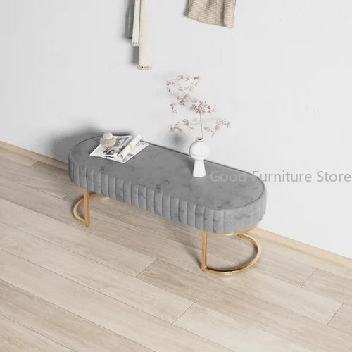 luxury shoe stool pouf ottoman for hotel cafe and store