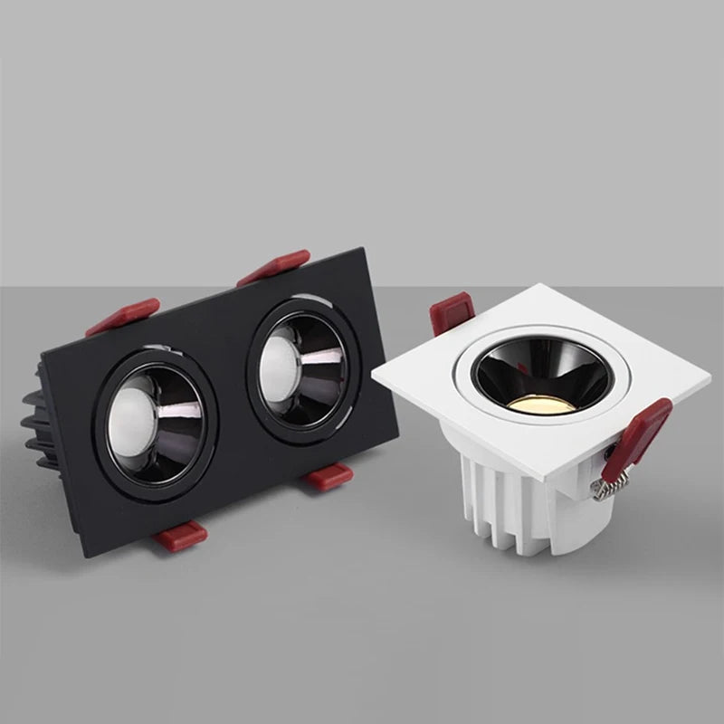 Recessed LED ceiling light anti-glare for modern interiors