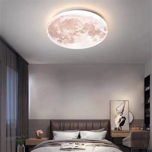 Romantic creative moon LED ceiling light for children - vue 5 sur 10