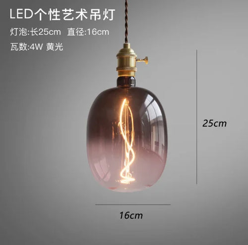 Retro glass pendant light for artistic decor and display - vue 18 sur 17