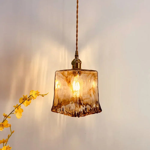 Nordic retro glass chandelier for café and restaurant - vue 5 sur 10