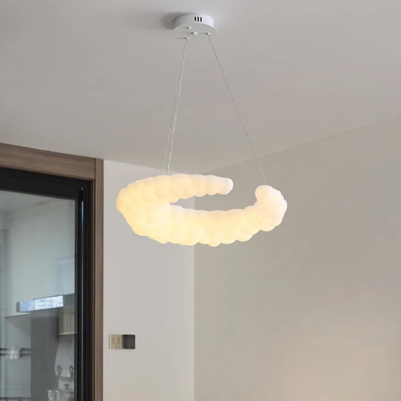 Cloud moon design chandelier for children's interior decor