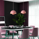 Iron pot LED pendant light multicolour semicircular chandelier for restaurant and kitchen décor