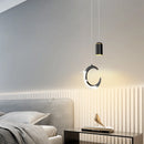 Simple modern LED chandelier, minimalist Nordic style for bar or café