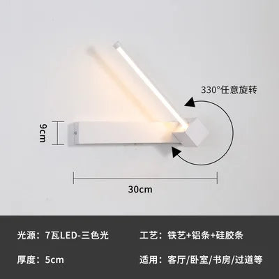 Modern wall light decorative rotatable LED lamp nordic style