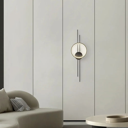 Copper LED wall light with adjustable temperature ambience - vue 4 sur 8