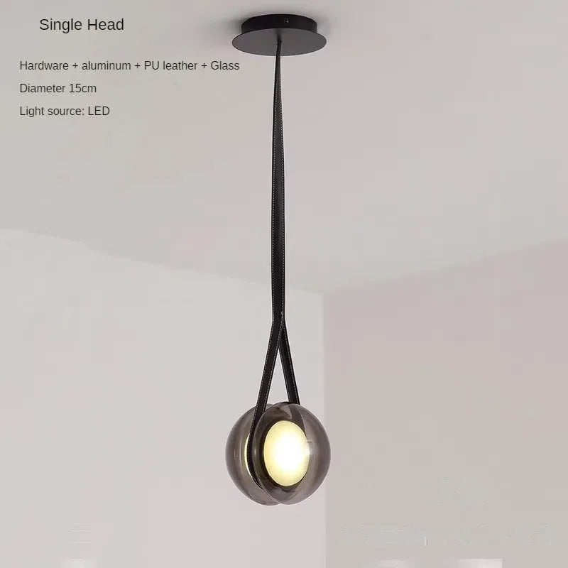 Creative yoyo Nordic glass chandelier for modern decor - vue 9 sur 9
