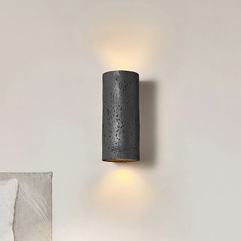 Nostalgic cement LED wall light retro wabi-sabi décor