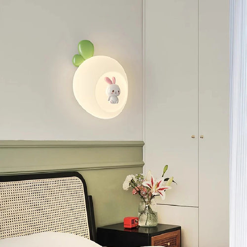 Cute animal wall lights for children rabbit cat bear design - vue 4 sur 6
