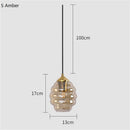 Modern nordic stained glass ball pendant light