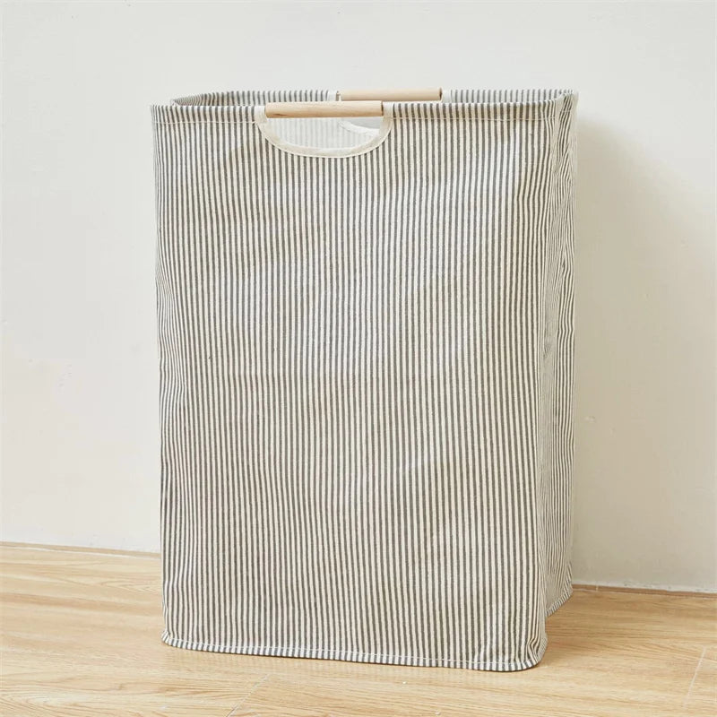foldable storage basket for dirty laundry with handle - vue 12 sur 12